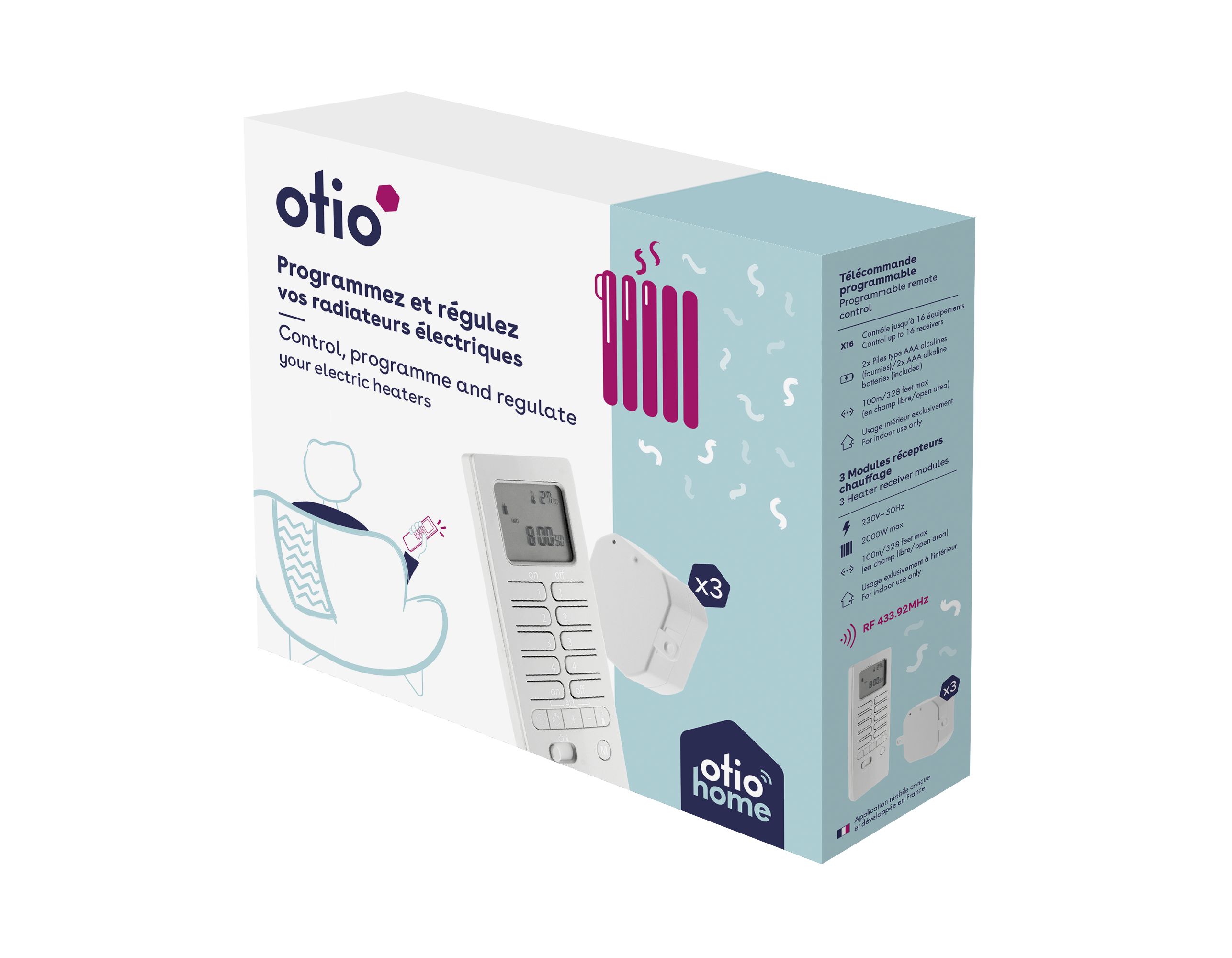Comment Allumer Le Chauffage Avec Thermostat Pack chauffage connecté avec télécommande thermostat | Otio